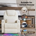 thumbnail image 6 of Dual Motor Power Swivel Rocker Recliner Chair for Adults with Heat and Massage, Electric Wall Hugger Rocking Recliner for Nursery Living Room with LED Lights, USB A&C Ports, 6 of 9
