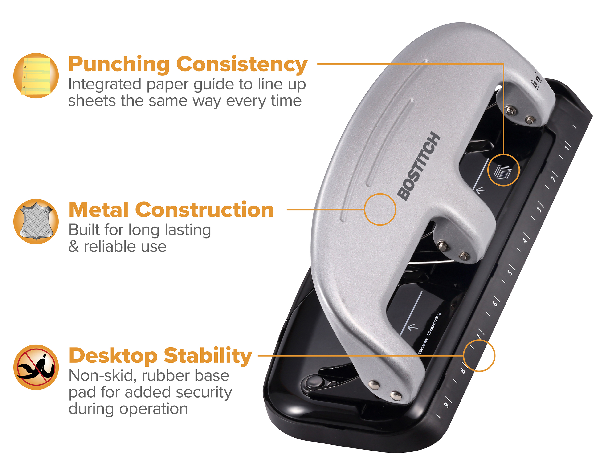 PaperPro EZ Squeeze 3 Hole Punch, 20-Sheet Capacity photo 2