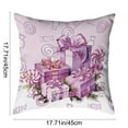 thumbnail image 3 of SLYNSHome Christmas Throw Pillow Covers,Purple Winter Holiday Pillow Case Snowman Santa Claus Cushion Case Decoration for Sofa Couch, 3 of 6