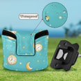 thumbnail image 6 of Haosy Clock Moon Star Golf Mallet Putter Cover Strong Magnetic Leather Golf Club Headcover Closure, 6 of 7