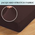 thumbnail image 2 of 2024 Stretch Couch Cushion Covers Solid Pattern Suitable for Loveseat Sofa(3pc Taupe), 2 of 5