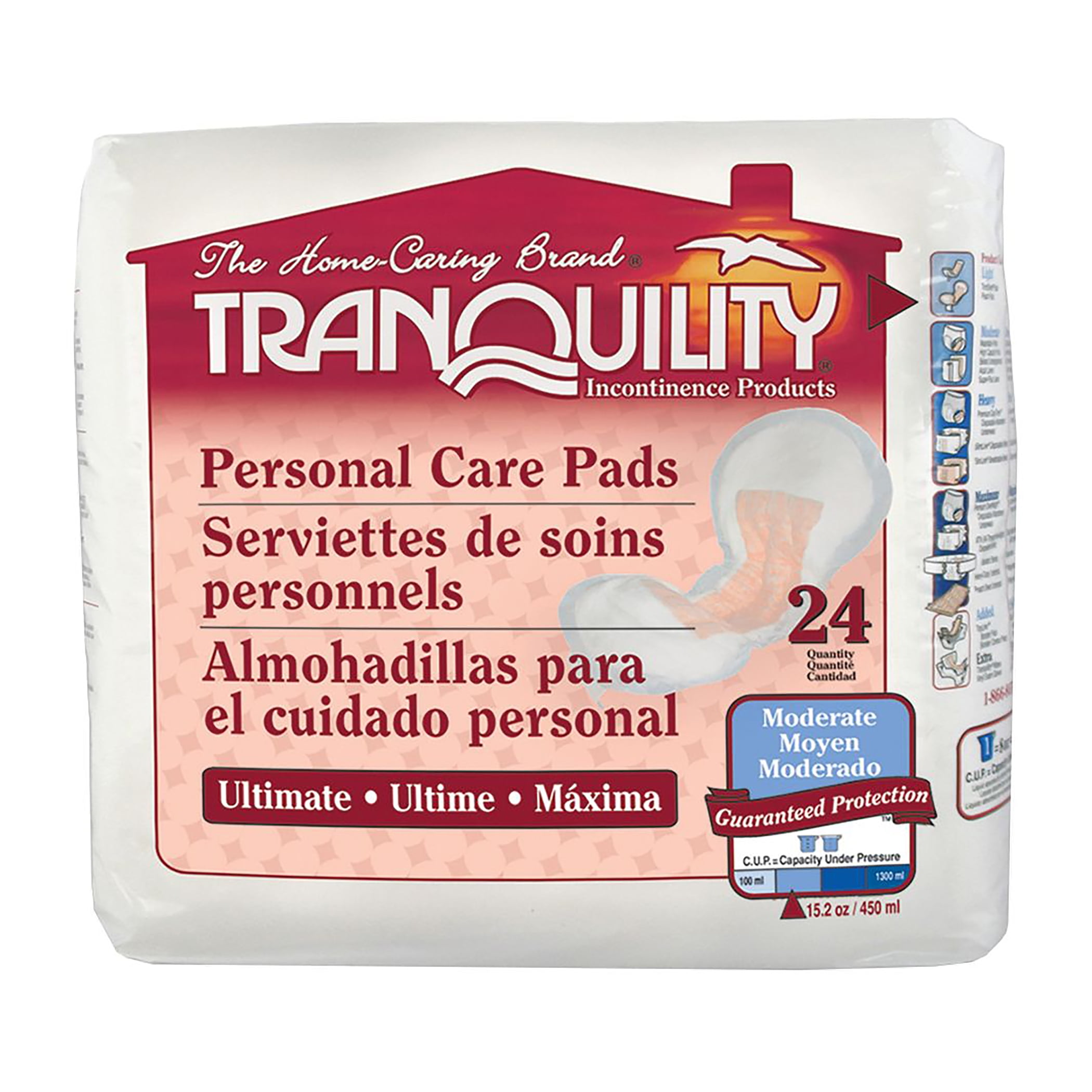 Tranquility Personal Care Pads Unisex Incontinent Pad 2380