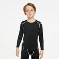 thumbnail image 4 of Baywell Boy's Compression Shirt Long Sleeve Athletic Workout T Shirt Quick Dry Running Football Baseball Undershirt Sports Baselayer, Kids Active Performance Tshirts 4-12 T, 4 of 6