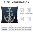 thumbnail image 5 of Nawypu  Throw Pillow Covers White Nautical Anchor Navy Blue Background Square Pillowcase for Home Decor Sofa Car Bedroom Pillow case, 5 of 5