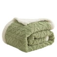 thumbnail image 2 of Yialzm Flannel Blanket Thickened Insulation Geometric Design Hidden Zipper TV Blanket Office Shawl Nap Blanket Machine Washable Cozy Throw for All Seasons and Spaces, 2 of 7