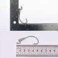 thumbnail image 3 of Señuelo de anzuelo torcido de acero al carbono duradero, accesorio de aparejos de pesca, 5 uds. (negro), 3 of 3