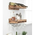 thumbnail image 3 of Rustic Luxe Tiered Wall Mounted Wine Rack and Stemware Holder Set, 3 of 3