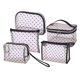 thumbnail image 1 of 5 unids/set bolsa de maquillaje de malla bolsa de cosméticos de malla con cremallera bolsa de aseo portátil para accesorios de viaje de oficina en casa, 1 of 5