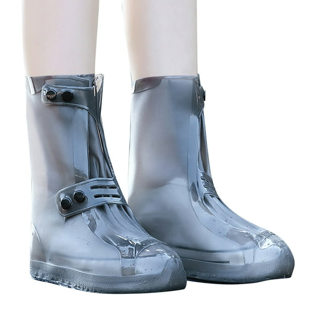 Funda impermeable para zapatos, antideslizante, reutilizable, plegable, de silicona, gruesa, para botas de lluvia, para mujeres y hombres.