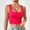 *Hot Pink, variant on ClodeEU Women's Solid Color Slim Fit Cropped Sleeveless Sports Tank Top,Casual Athletic Crop Tops Black,Womens Plus L