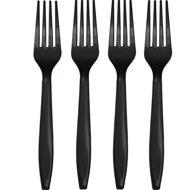 Hoffmaster Group 010467 Premium Plastic Forks, Black 24 per Case