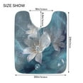 thumbnail image 2 of U-Shaped Toilet Mat Plush Bathroom Rug Mat Non Slip Bathroom Mats Abstract Art Flower, 2 of 5