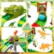 thumbnail image 3 of BEMITON Dinosaur Toys Race Car Track Create a Dinosaur World Road Race Juego de juguetes de pista de dinosaurios flexibles 273+ piezas Regalos de cumpleaños de Navidad para niños de 3 4 5 6 7 años, 3 of 7