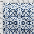 thumbnail image 3 of oneOone Velvet Medium Blue Fabric Geometric Craft Projects Decor Fabric Printed By The Yard 58 Inch Wide, 3 of 4