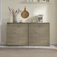 thumbnail image 3 of Surmoby 30.9" Wide Mid Century Modern Sideboard Buffet Cabinet with Adjustable Shelves & Pop-Up Door, Fluted Media Consle Bar Cabinet for Living Room & Dining Room, Gray Alder, 3 of 11