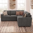 thumbnail image 6 of Marrber L-Shape Sleeper Sectional Sofa with Storage Chaise and Pull-Out Bed for Living Room and Apartment, Dark Grey, 6 of 6