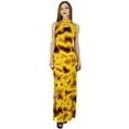 thumbnail image 1 of Bimba Robe Longue Maxi Jaune pour Femmes Style Chic en Rayonne Sans Manches Robe de Printemps, 1 of 7