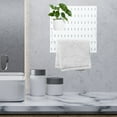 thumbnail image 3 of Shisuyan Pegboard Wall Mount Kitchen Storage Rack White 1 Set 11.0x11.0in, 3 of 9