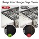 thumbnail image 2 of 2 Pairs Stainless Steel Stove Gap Covers, Heat Resistant, Easy to Clean, Adjustable Length from 13.78 to 27.17 Inches, 2 of 4