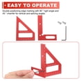 thumbnail image 7 of Uxcell 3D Multi-Angle Measuring Ruler 45/90 Degree Metric Aluminum Alloy Woodworking Square Protractor Miter Triangle Ruler with Screws and Hex Spanner for Engineer Carpenter, Red, 7 of 7