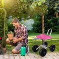 thumbnail image 2 of Siège de Jardin Roulant à 4 Roues, Tabouret de Jardin Robuste Réglable en Hauteur, Pivotant à 360 Degrés, 2 of 5