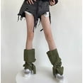 thumbnail image 6 of ZPAQI Cargo Leg Warmers with Buckled Strap Aesthetic Flared Baggy Leg Covers Socks, 6 of 21