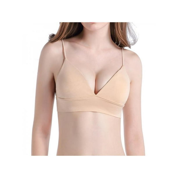Topumt Topumt Women Thin Shoulder Strap Padded Sport Bra Lady