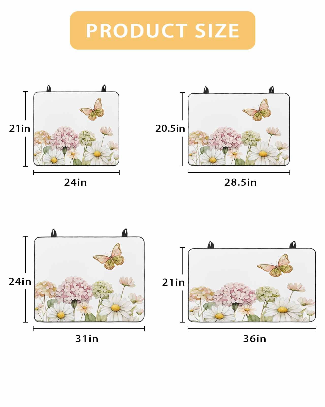 nqOlkjepod Large Induction Cooktop Protector Mat 36"x21", Spring Floral Stove Top Covers for Electric Stove, Pastoral Flower Summer Botanical White Stove Burner Cover Mats, Glass Top Stove Cover