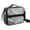 Grey and Gold, variant on Blue and Black Checkered Pattern Insulated Lunch Bag with Shoulder Strap and Bottle Holder,Bento School Lunch Bag Box,11x9.5x3.5 Inches