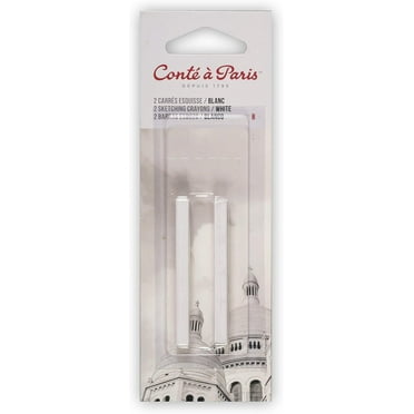 Conte à Paris "B" 2 Count Sketching Crayons, White