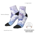thumbnail image 6 of Rateoe Round Snow Merry Christmas Pattern Quarter Crew Socks,Toe Seamed Ankle Socks,Cotton Cushioned Breathable Athletic Crew Sports Socks, 6 of 7