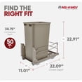 thumbnail image 4 of Rev-A-Shelf 53WC-1550SCDM-112 50-Quart Pullout Waste Container Can, 4 of 8