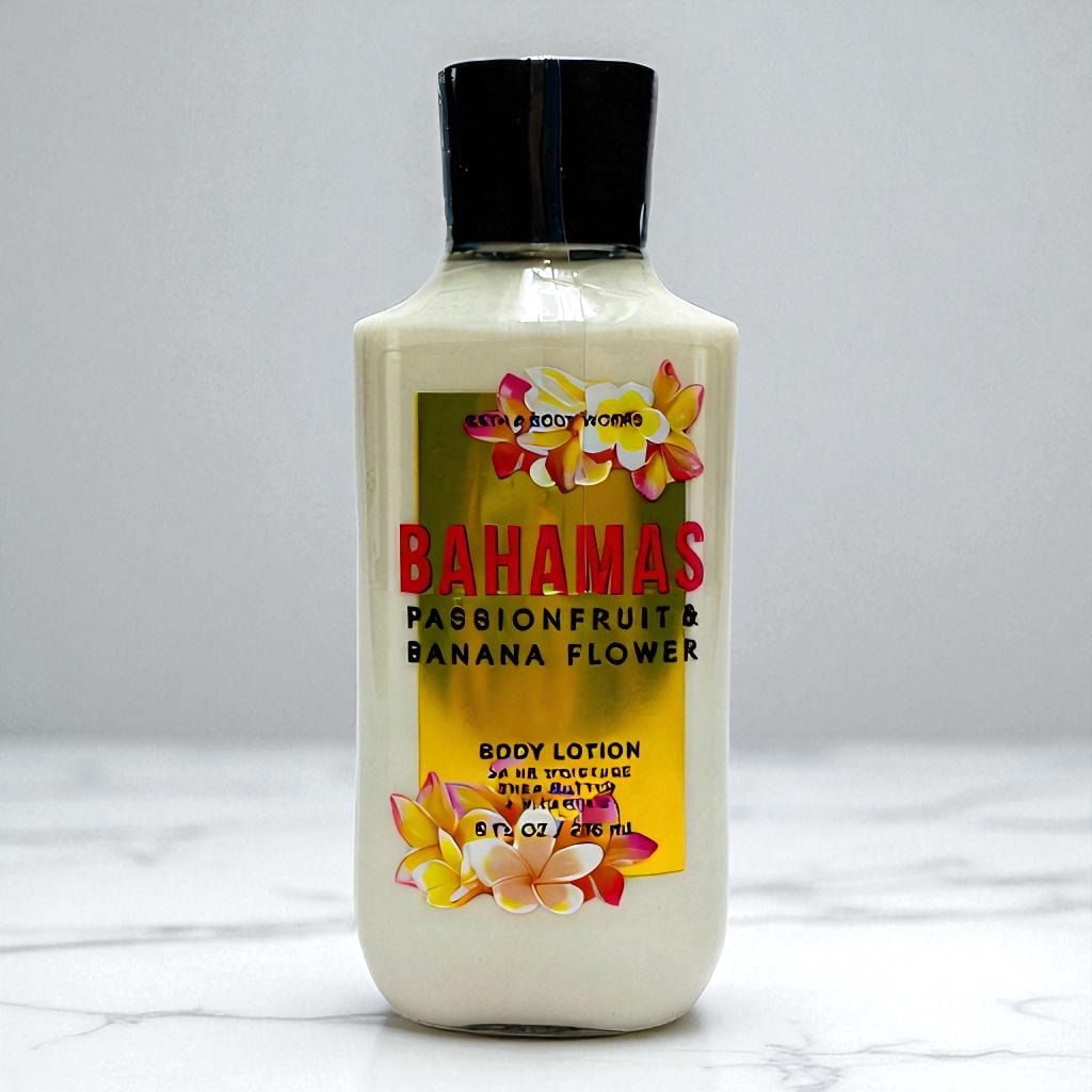 Bath and Body Works Bahamas Passionfruit & Banana Flower Body Lotion Shea Butter + Vitamin E (8 FL OZ / 236 mL)