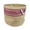 Pink, variant on Contemporary Home Living Small Cylindrical Bordered Burlap Storage Bin - 12" - Brown and Wine Red