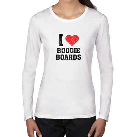 I Love Boogie Boards - Beach Love Women's Long Sleeve