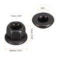 thumbnail image 2 of M10 Flange Hex Nuts, 2 Pack Grade 12.9 Carbon Steel Black Oxide Finished Hex Flange Nuts for Machinery, 2 of 5