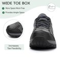 thumbnail image 3 of Mens Outdoor Hiking Shoes Lightweight Breathable Sneakers Non-slip Comfortable Low Top Work Shoes All Seasons Gray 11.5 US, 3 of 7