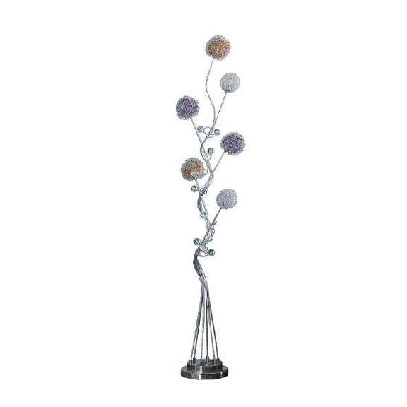 Ore International 58.5" In 6 Aluminum Led Zeus Metal Floor Lamp