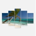 thumbnail image 2 of Palmier Courbé vers le Rivage Pittoresque - Œuvre d'Art Moderne sur Toile de Paysage Marin, 2 of 3