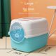 thumbnail image 4 of Fully Enclosed Cat Litter Box Splash-Proof Pet Cleaning Kitten Potty Toilet Plastic Toilet Tray Cat Litter Box Odor Isolation ShopWise Round, 4 of 6