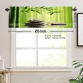 thumbnail image 3 of AshasdS Zen Stones Bamboo Leaves Polyester Window Valance Curtain for Home Kitchen Living Room Bedroom Bathroom Decor 54x18 inch, 3 of 5