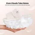 thumbnail image 4 of Zapatillas EverFoams Fuzzy con punta abierta para mujer Vanilla Ice 7-8 US, 4 of 8