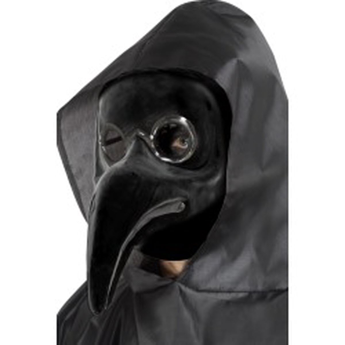 Long Nose Bird Venetian Plague Doctor Masquerade Ball Halloween Mask Black