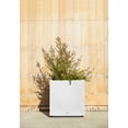 thumbnail image 5 of Veradek Block Series Cube Medium 22" Plastic Planter - White, 5 of 17
