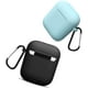 thumbnail image 2 of Funda protectora para auriculares de 2 piezas para airpods de 1/2 generación - negro + verde menta, 2 of 7