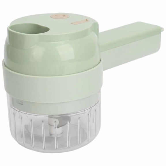 Kitchen Prep Cordless 4-in-1 Handheld Electric Vegetable Cutter Set with One-Touch Cleaning