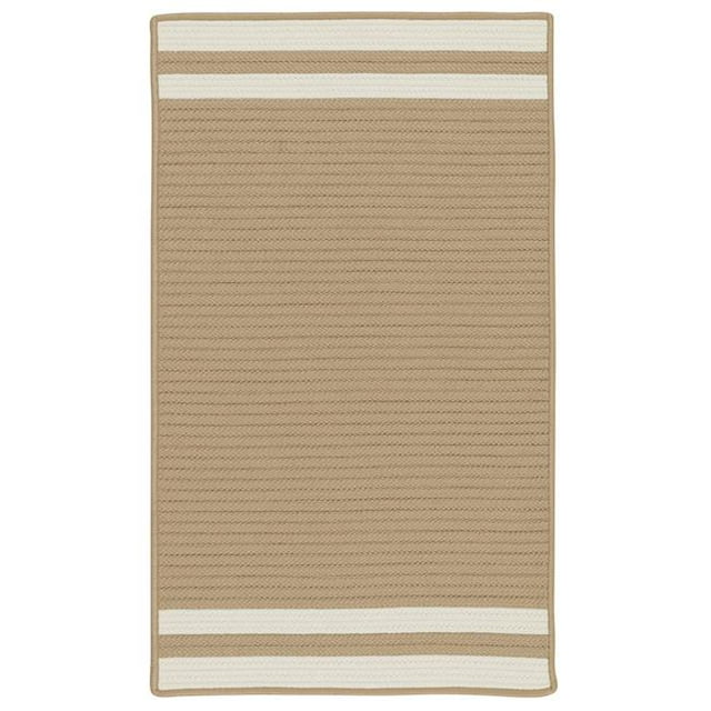 Colonial Mills Rug DE55R096X120S Denali End Stripe Braided Area Rug Ivory - 8 x 10 ft.