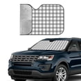 thumbnail image 2 of Yiaed Gray Checkboard Print Car Windshield Sunshade Front Auto Car Front Window Sun Shade Foldable Sun Visor Shield Cover Auto Accessories for Sedan SUV Truck-Medium, 2 of 5