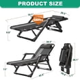 thumbnail image 5 of Slsy Folding Chair for Bedroom and Living Room, 3 in 1 Folding Lounge Chair with Removable Cushion for Indoor Outdoor, Folding Cots Sleeping Cots for Adults, 5 of 16