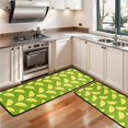 thumbnail image 3 of Kitchen Rugs Sets Of 2,Yellow Lemon Fruit Slices Green Pattern Anti Fatigue Kitchen Mat Rugs Non Slip Washable,Decorative Kitchen Floor Mats for Kitchen,Sink,Laundry,17"x47"+17"x47", 3 of 5